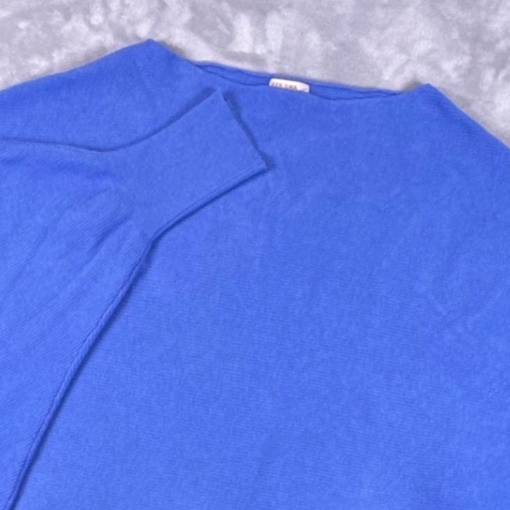 Kerisma Ryker Dolman Sleeve Ribbed Knit Boat Neck Top Royal Blue G550 SM